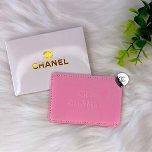 CHANEL Baby Pink Mirror & Card Holder